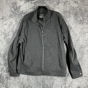 Woolrich Jacket Mens XL Gray Full Zip Cotton Blend Casual Outdoor Layering